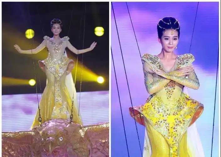 新金鹰女神战袍亮相被吐槽像一地鸡毛最美还是赵丽颖战袍