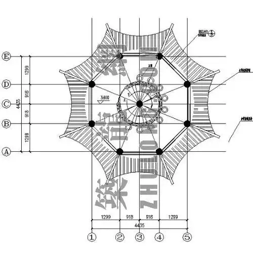 八角亭施工详图
