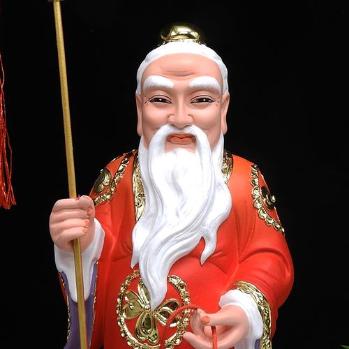 月老菩萨神像红线神仙16寸树脂贴金彩绘佛像摆件