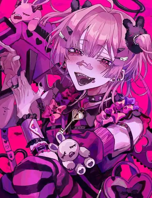 堪称教科书式惊悚病娇风格的人物插画辨识度非常高