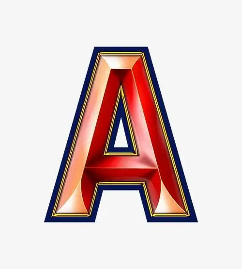 红色立体字母a