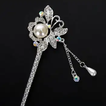 彼岸花宫廷古装发簪古典头饰步摇流苏古风发钗盘发饰品簪子h 珍珠花