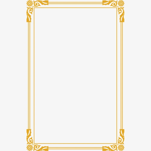 矢量金色花纹边框免费下载