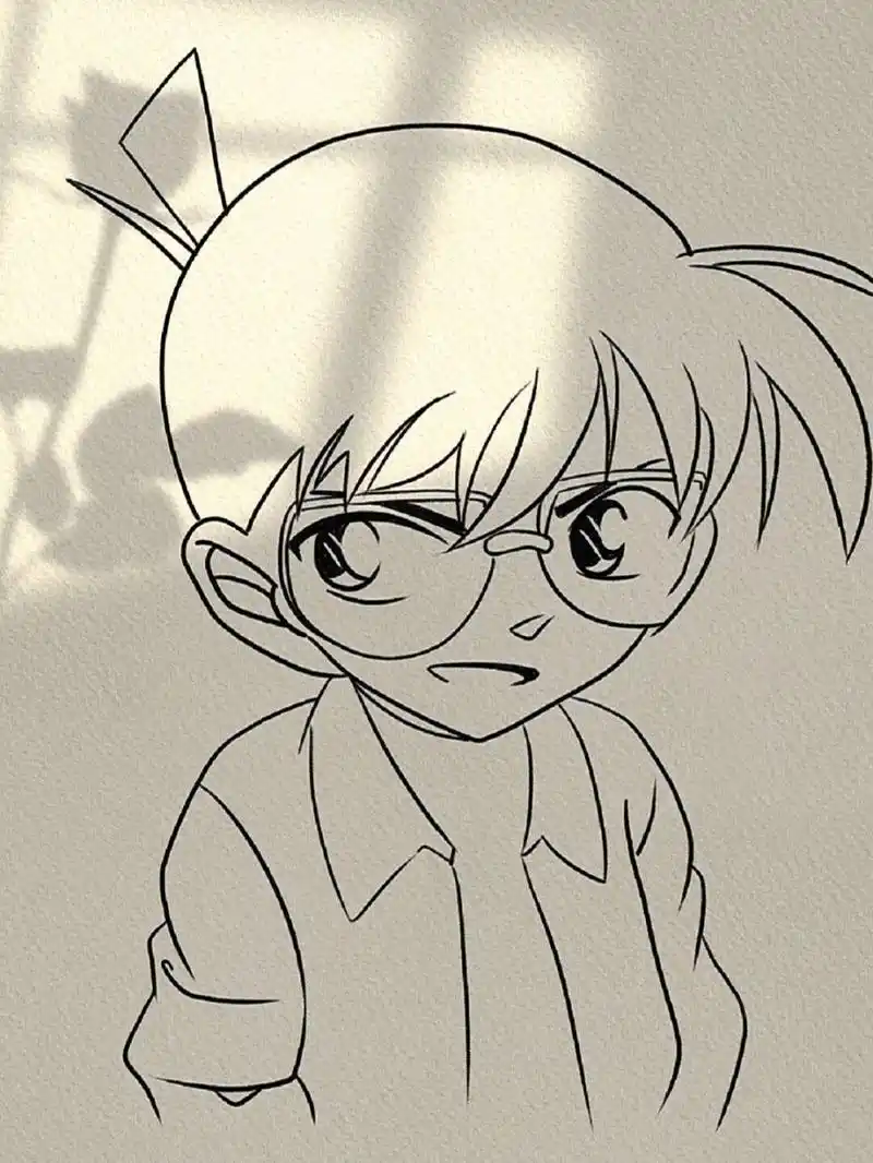 简笔画教程# #简笔画# #画个简笔画# #柯南# #寻找小红书绘画大神