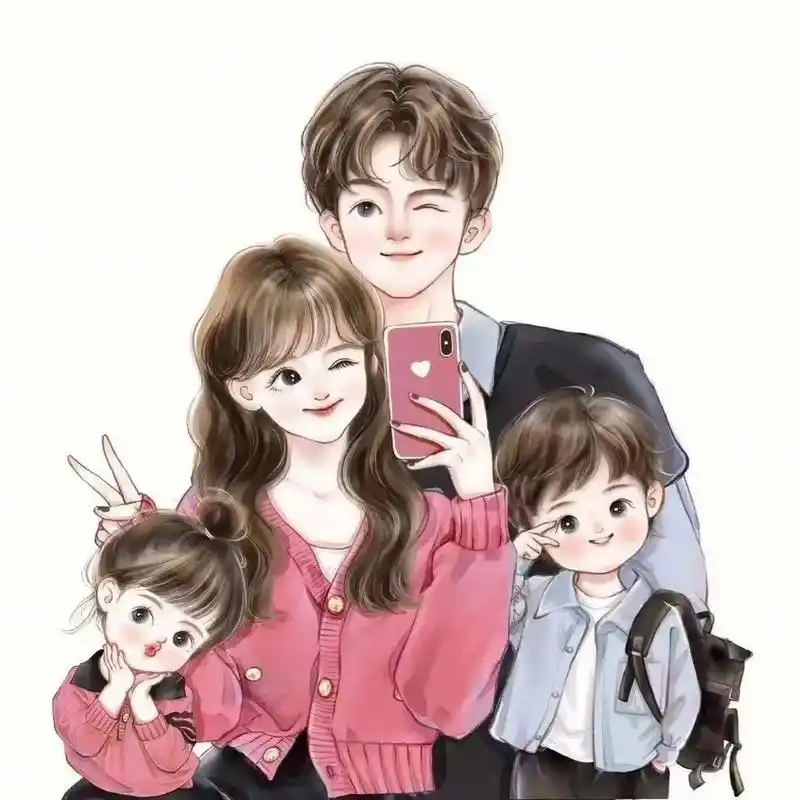 干货分享 一儿一女的亲子头像想要自取哈#抖音小助手  - 抖音