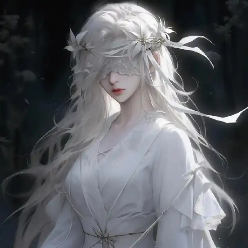 唯美古风蒙眼系列头像 #古风插画