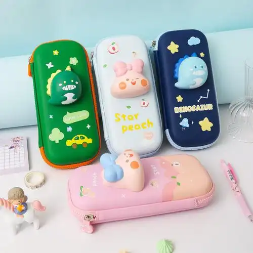 摩可moko学生解压回弹eva笔袋 萌萌可爱卡通铅笔盒少女心3d文具盒
