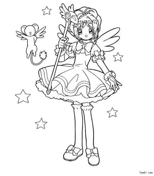 画卡通动漫简笔画百变小樱简笔画教程百变小樱简笔画童年回忆美少女