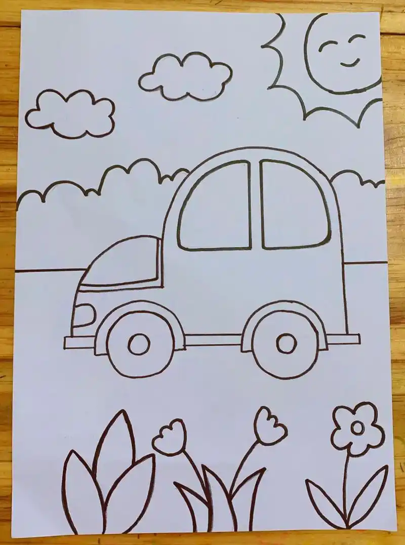 儿童美术96简笔画 儿童美术96适合3-6岁的简笔画,主题《我爱我家