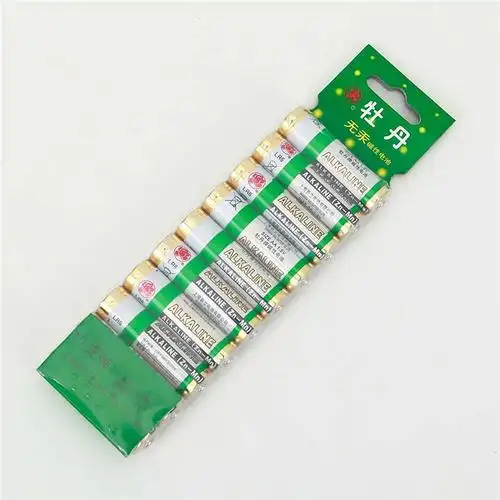 牡丹 无汞碱性电池10节装 5# lr6