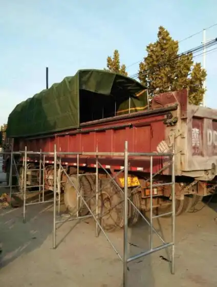 案例展示-自卸车加盖-渣土车密闭加盖-自卸车环保篷布厂家-长葛豫葛