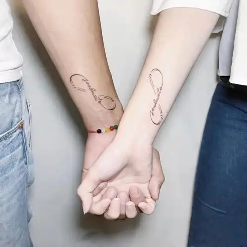 适合纹在脚踝的情侣清新纹身脚踝纹身