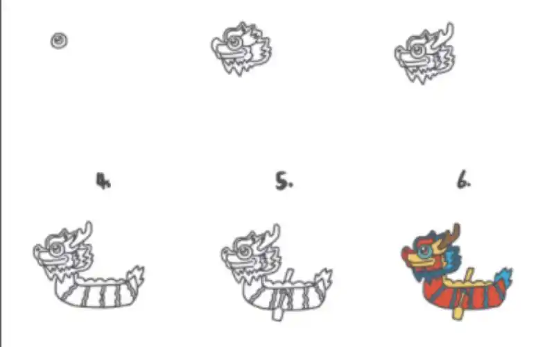【简笔画】如何画龙舟?