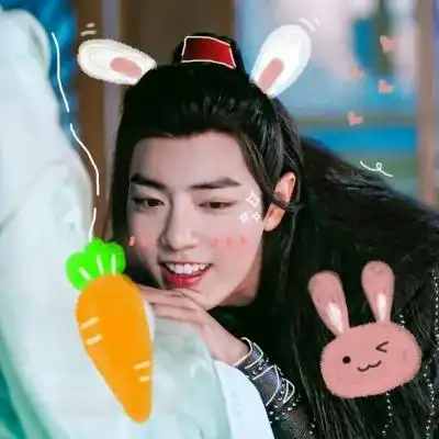 乔姒肖战自带可爱贴纸的软萌头像