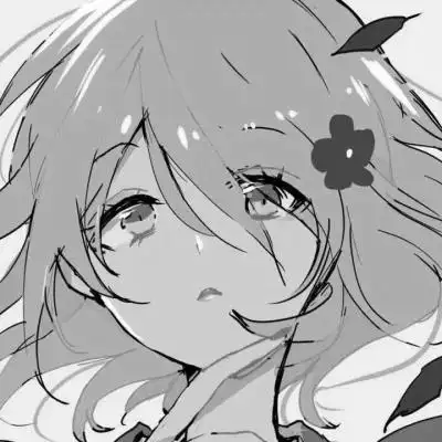 动漫黑白女生头像图片