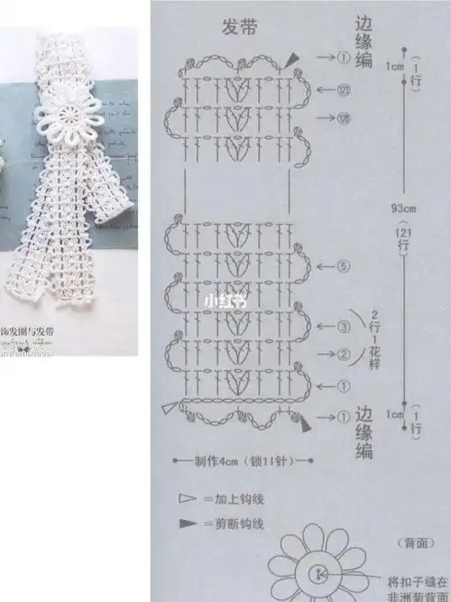 钩针图解发带2