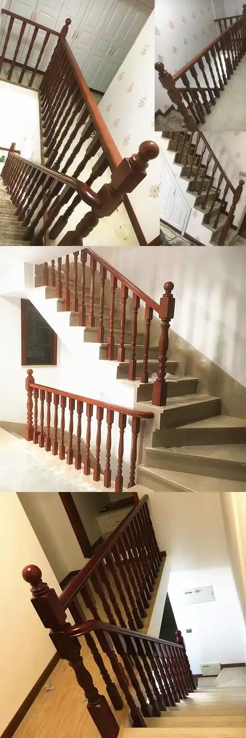 实木楼梯扶手定制轻奢木质护栏ciaa复式别墅欧式简约现代飘窗阳台栏杆