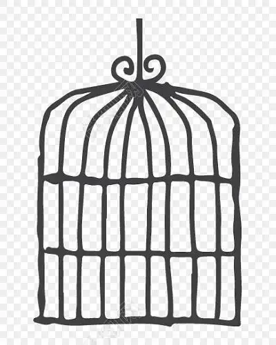 卡通笼子的简笔画