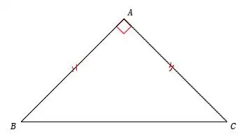 一个直角的等腰三角形怎样画