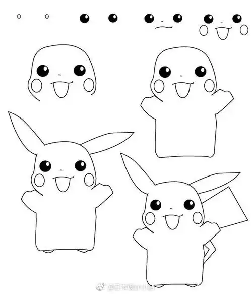 分享一波如何逐步绘制宠物小精灵们