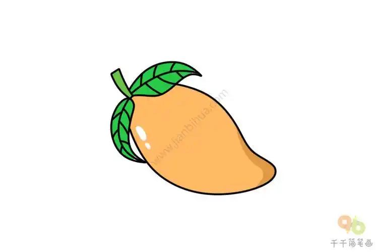 幼儿画芒果简笔画