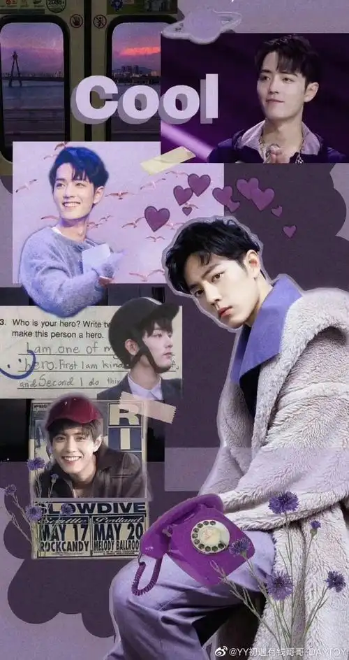 肖战超话#肖战壁纸无水印#又去偷了点拼接壁纸拿来做微信聊天背景图