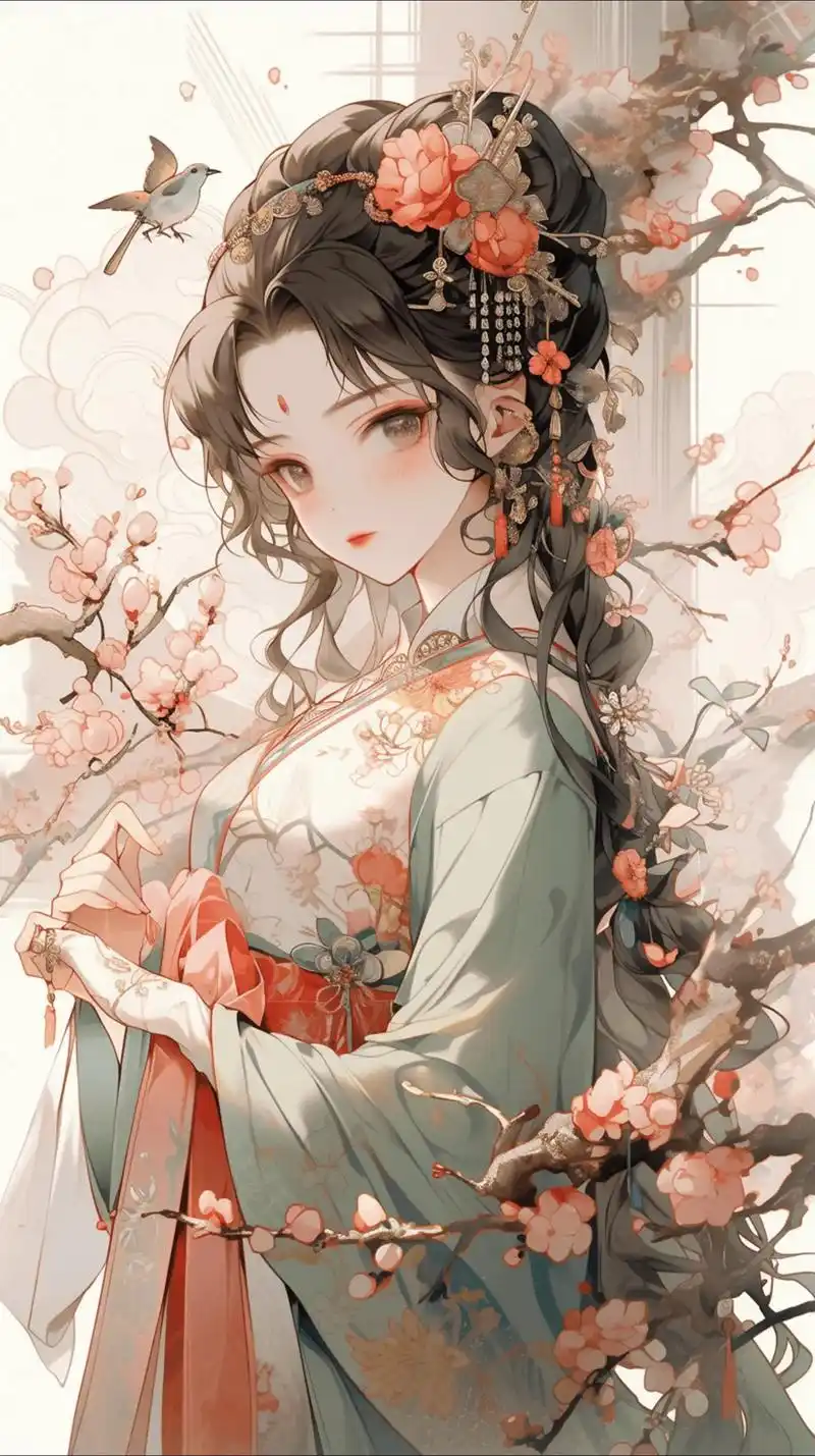 平心静气.#古装仙女插画图集 #抖音图文推荐计划 #古风美女 - 抖音