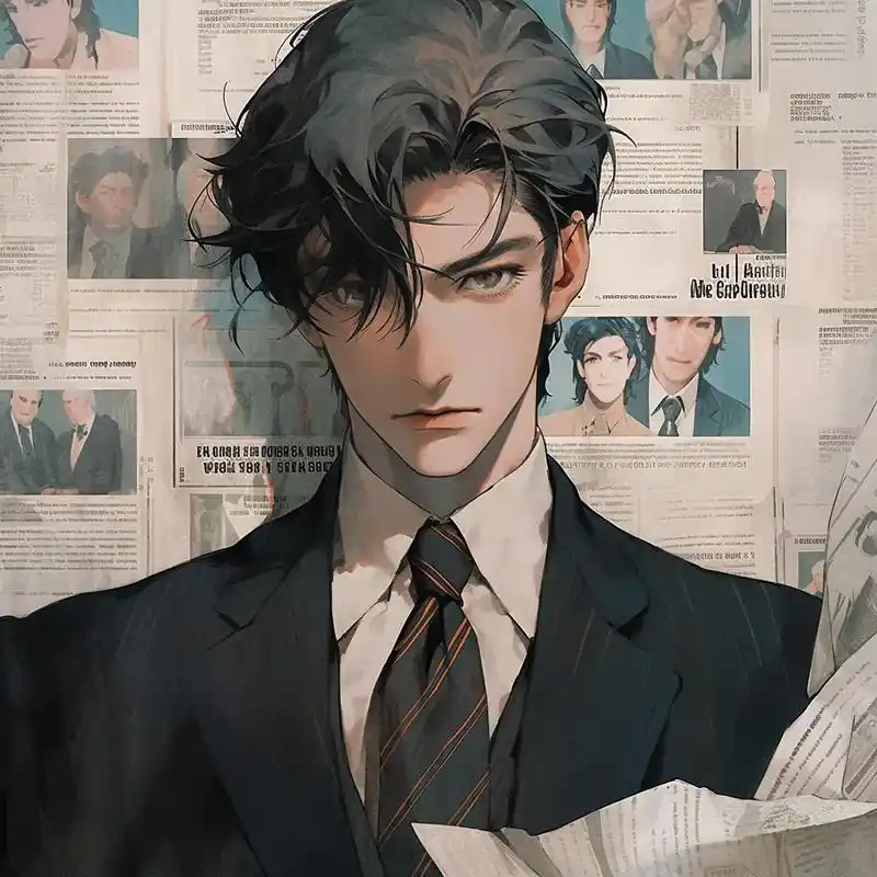 旧漫头像 | 西装男头 | 欧美风.#旧漫头像 #二次元 # - 抖音