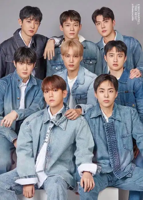 exo最新完整体合影#jp新周边 新的exo团体海报照01