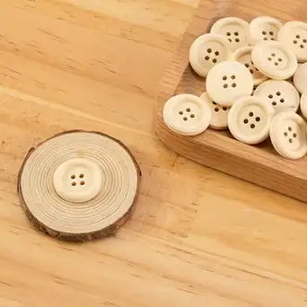 木质细边有眼纽扣 冬季四眼钮扣 雪地靴装饰手工diy纽扣-阿里巴巴