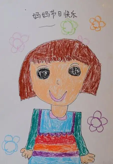 简笔画3妈妈的画像简笔画妈妈头像简笔画怎么画儿童画妈妈的肖像简笔