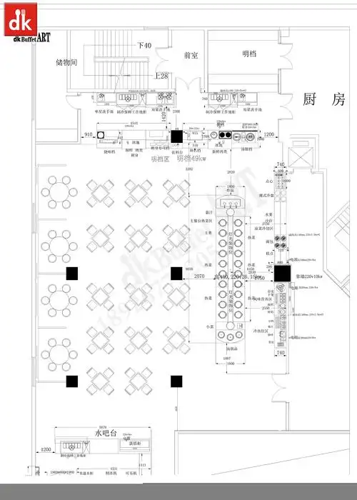 海丰县永泰凯旋会大酒店自助餐台效果图移动餐台布菲台
