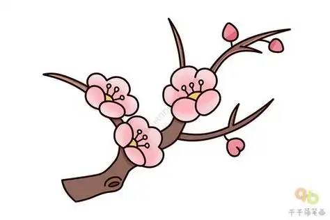 画梅花简笔画铅笔画梅花简笔画
