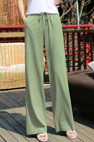 高腰阔腿裤女裤子女宽松大码薄直筒裤女裤垂感休闲裤女气质长裤