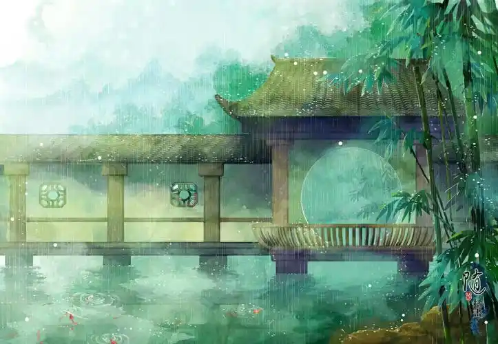 古风场景#古风素材#涂鸦#色彩#水彩#手绘#插画#艺术#绘画#古风#壁纸