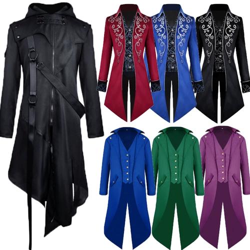 欧洲中世纪服装成人男女款朋克服燕尾服欧式宫廷复古服装文艺复兴