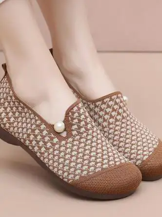 kledboy念念鞋业春夏新款老北京布鞋女单鞋软底透气一脚蹬妈妈休闲鞋