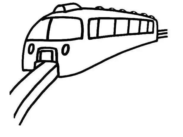 卡通火车轮子简笔画