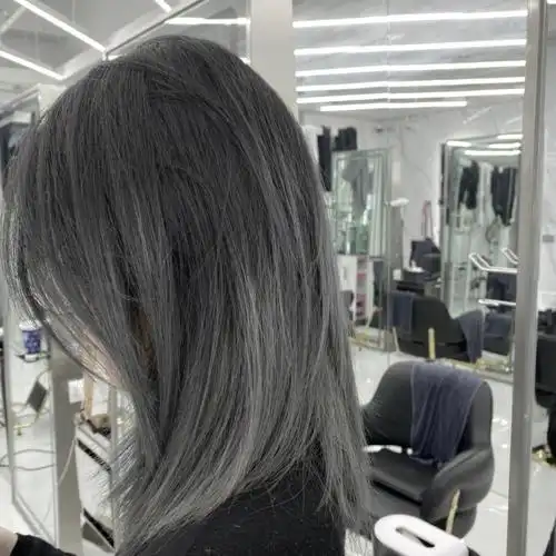 黑灰发色渐变三个月变化