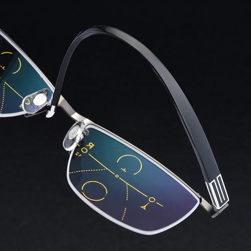 渐进焦点老花镜远近两用可配变色双光超轻tr90老花镜