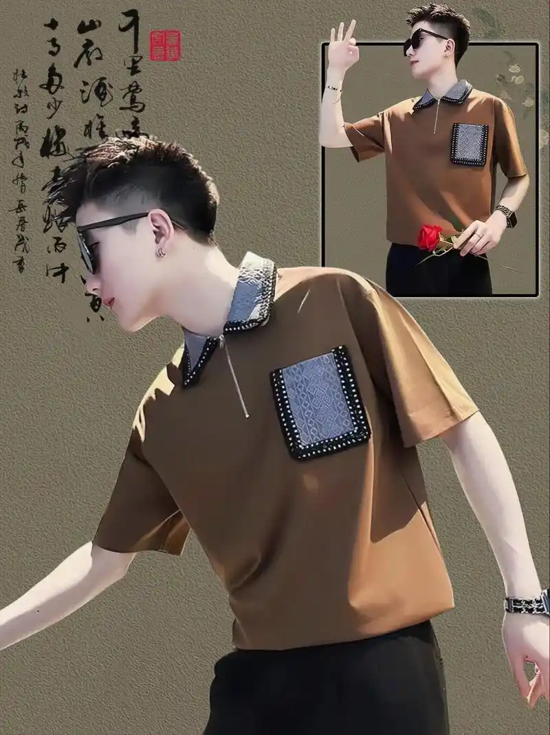 夏季必备,高级感痞帅小香风新中式polo衫.#太帅了万人爱  - 抖音