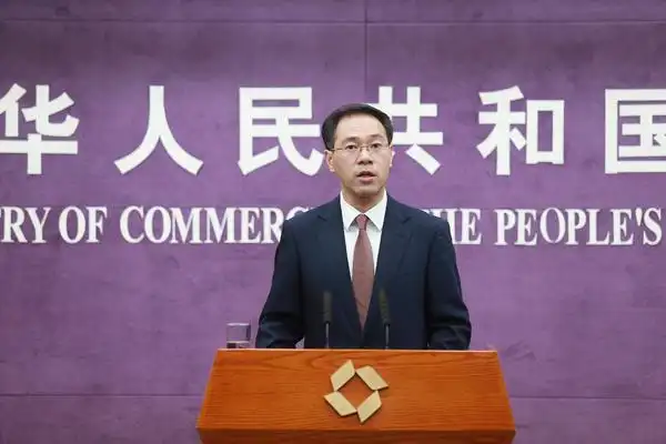 商务部新闻发言人高峰 图片来源:商务部官网