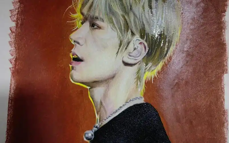 彩铅手绘-易烊千玺