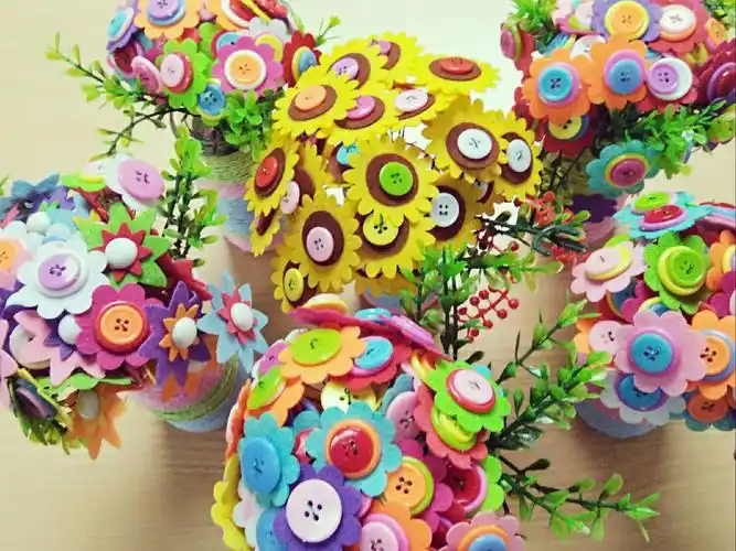 【雨花街道助残】花开冬日――农花社区残疾人之家手工diy纽扣花