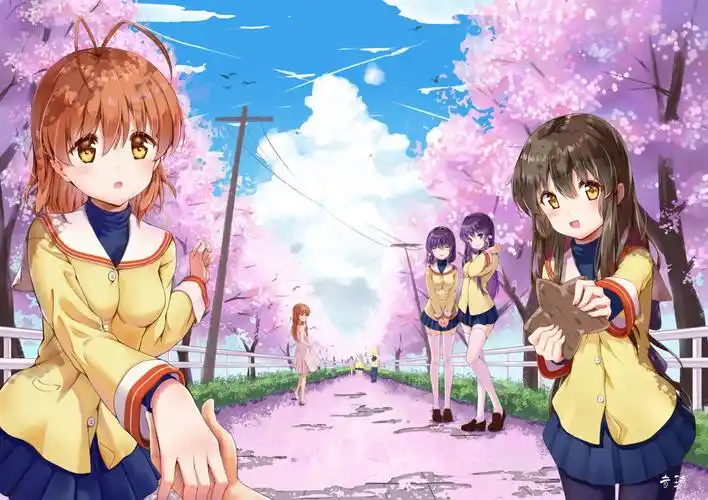 樱花 女学生 少女 萝莉 4k动漫图片,4k高清动漫图片,娟娟壁纸