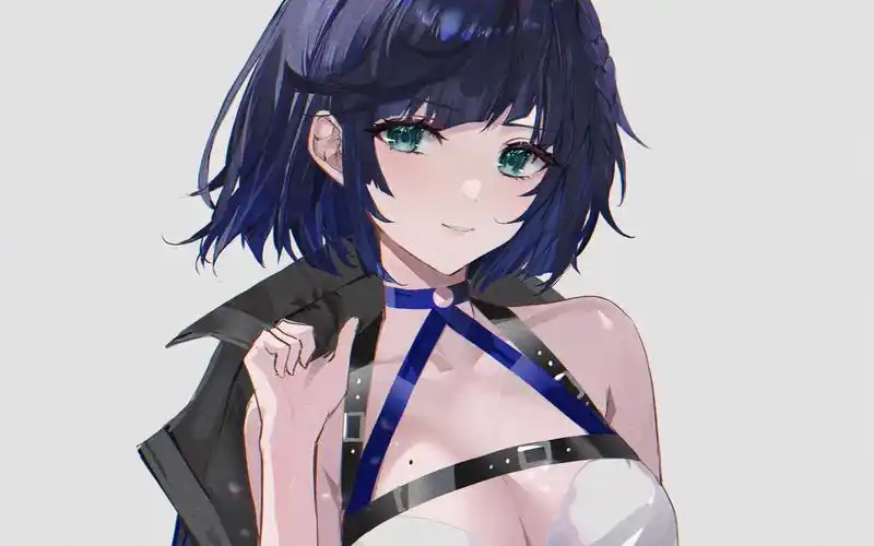 二次元美女,黑色更经典