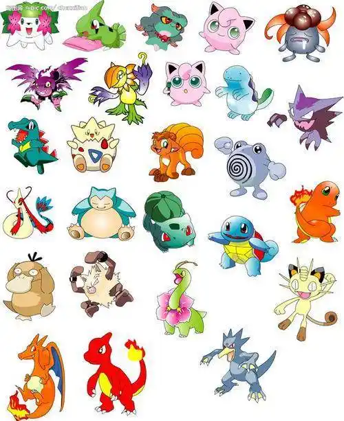 2022最新神奇宝贝简笔画 神奇宝贝简笔画图片 - 水彩迷