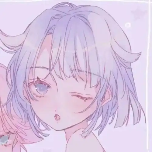 少女心爆棚的粉紫系列动漫女生头像