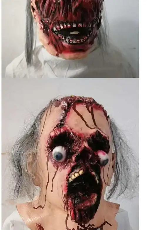 精选万圣节恐怖面具鬼屋密室逃脱骷髅女鬼丧尸僵尸恶心吓人鬼脸头套