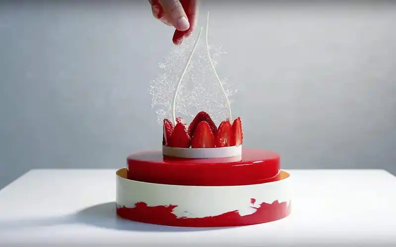 精致得像艺术品的"镜面蛋糕",特别适合简约,高逼格婚礼!